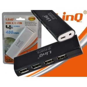 ADATTATORE HUB ESTERNO 4 PORTE USB 2.0 NOTEBOOK PC TASCABILE LINQ IT-H508